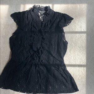 Lace ruffle top